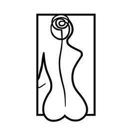 Wallity Rose Silhouette - L Negro
